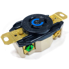 HBL1547 Hubbell Straight Blade Connector, Elastogrip Body, Nema 5-15R, Yellow