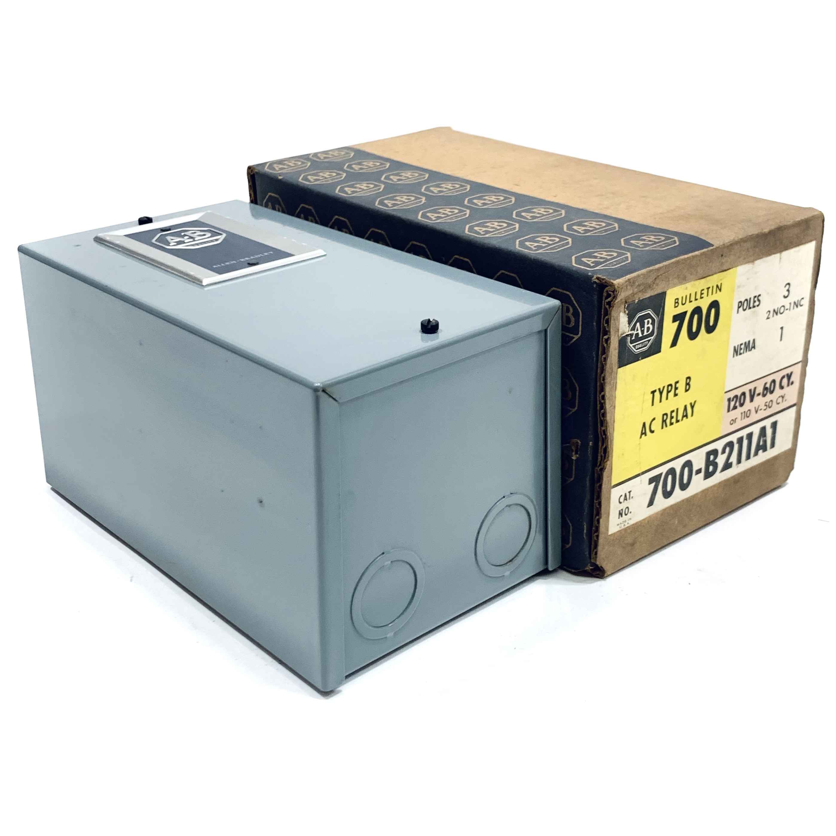 700-B211A1 Allen-Bradley Type B AC Relay NEMA 1 3Pole