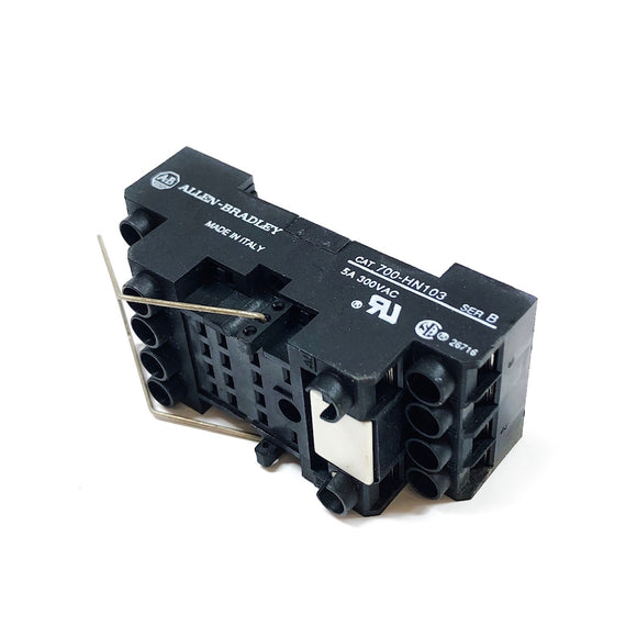 700-HN103 Alllen Bradley Socket and Relay, 14 Blade Based Miniture Relay Socket