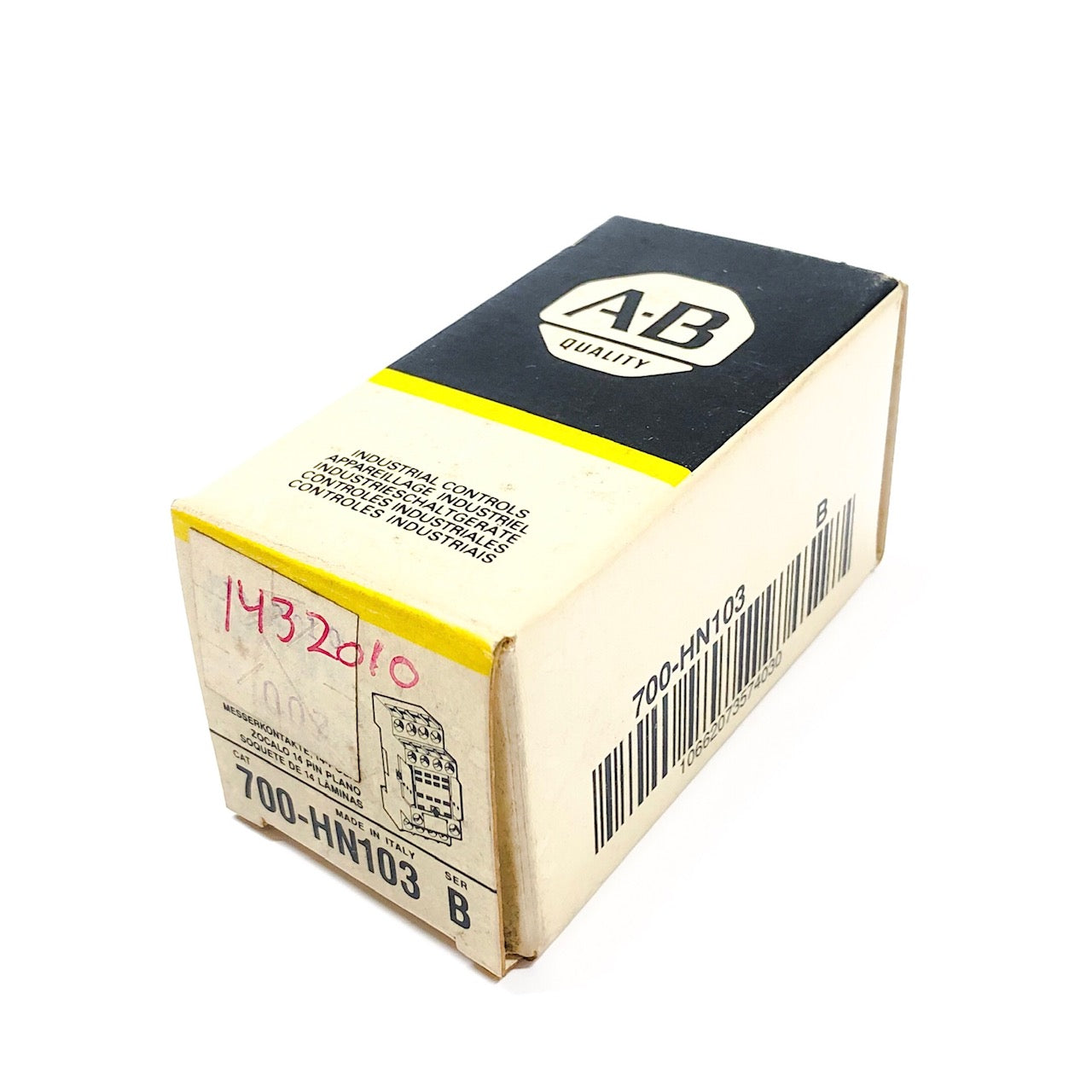 700-HN103 Alllen Bradley Socket and Relay, 14 Blade Based Miniture Relay Socket