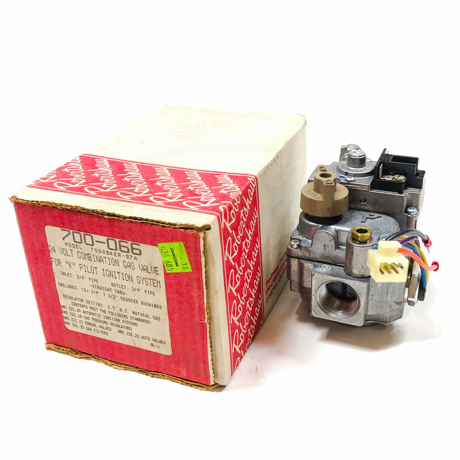 7000BKER-S7A Robertshaw Grayson 24V Combination Gas Valve