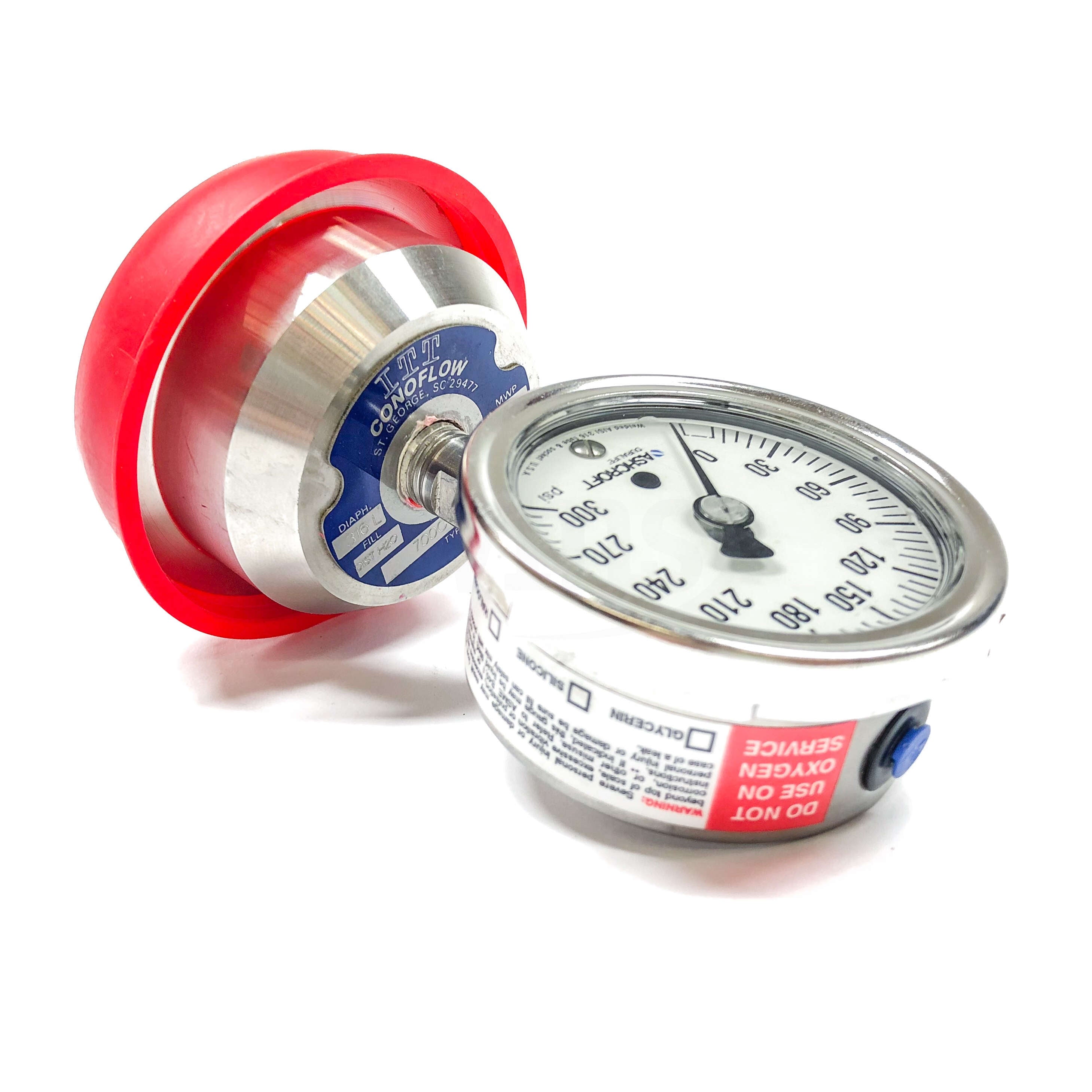 700C-1252N ITT/Conoflow Sanitary Diaphragm Seal with Gauge