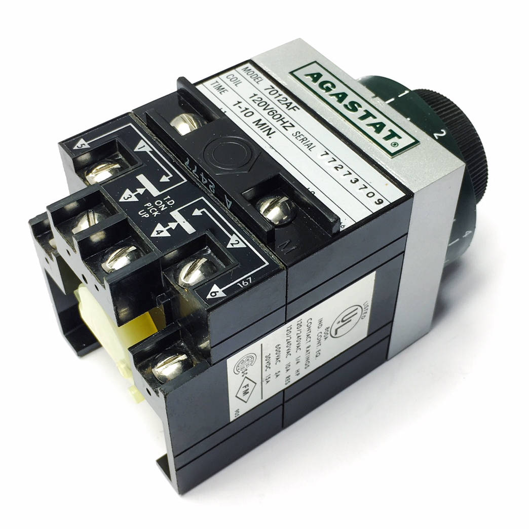 7012AF Agastat Timing Relay, 120V 60Hz, 1-10 Min - 0