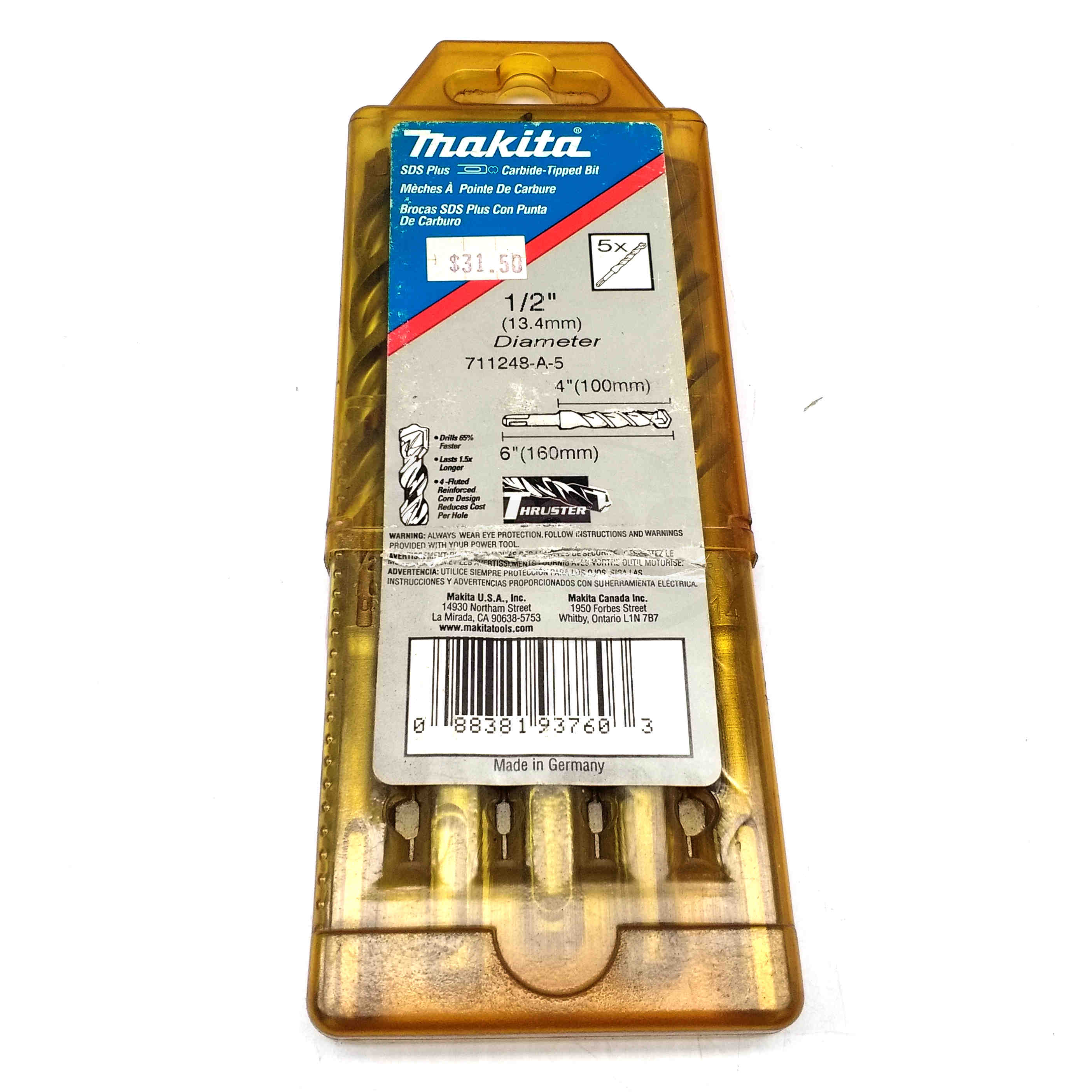 711248-A-5 Makita SDS+ Rotary Hammer Bit Set