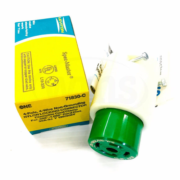 71830-C Leviton Nylon Locking Connector, 30A 4P