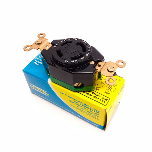 71830-FR Leviton Locking Receptacle, 4-Pole, Black