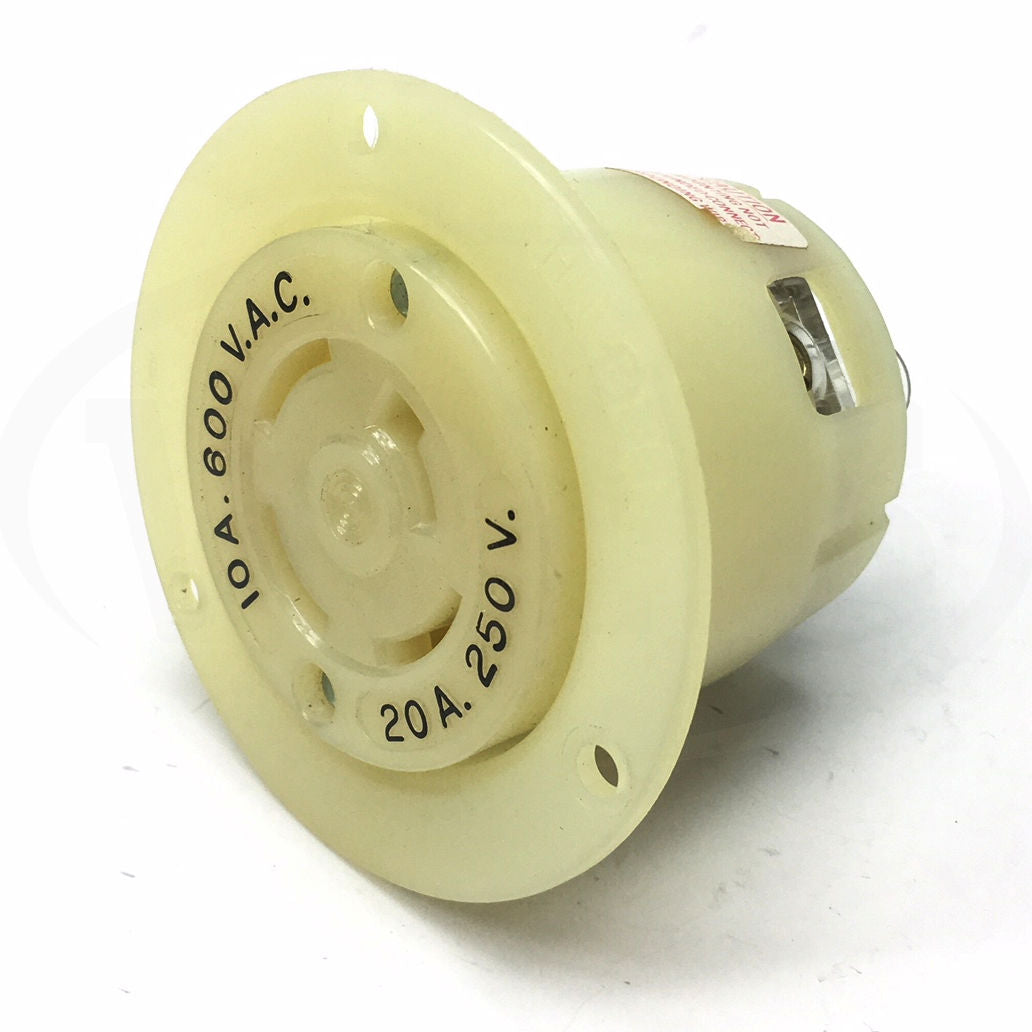 7409GC Hubbell Flanged Locking Receptacle, 10A