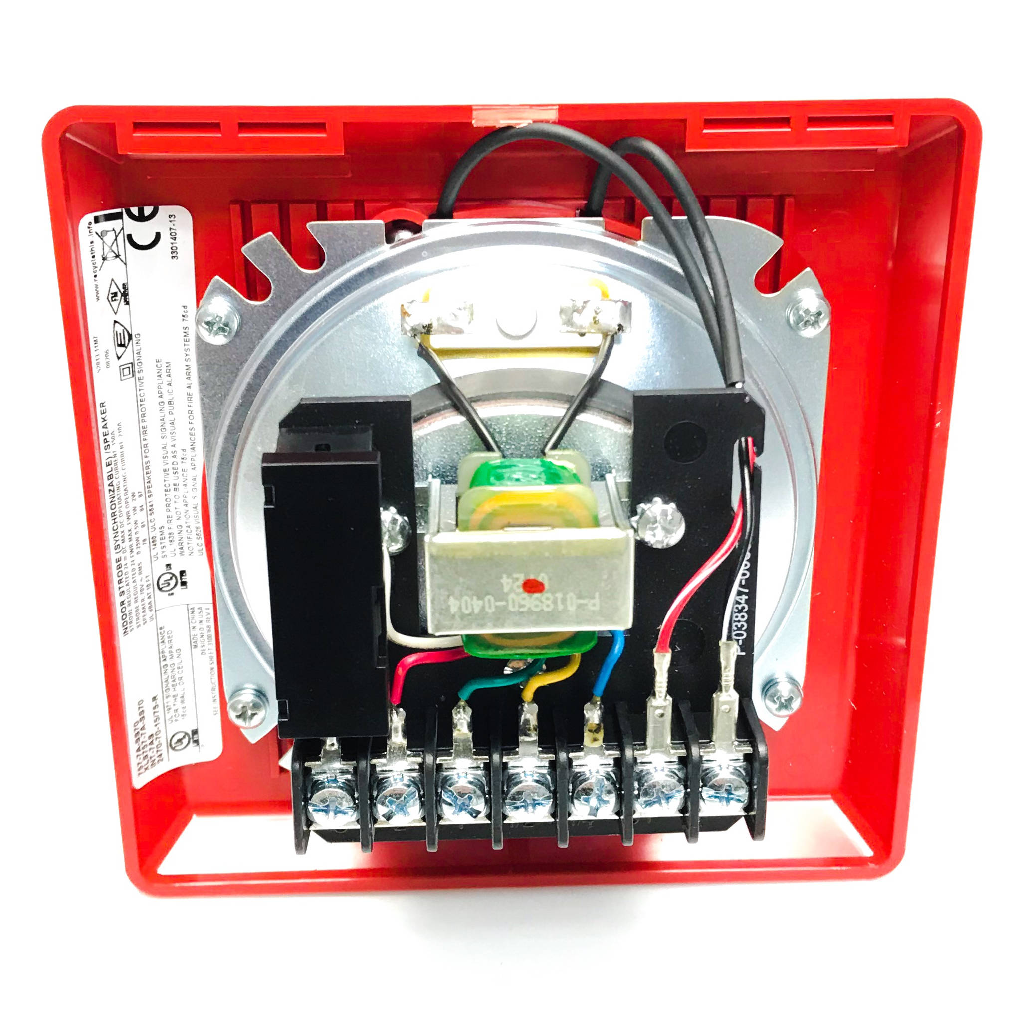 757-7A-SS70 Indoor Strobe & Speaker, Red