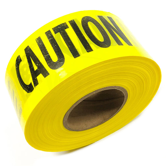 77-1001 Empire Level 3" x 1000' Yellow Caution Tape, 3 Mil