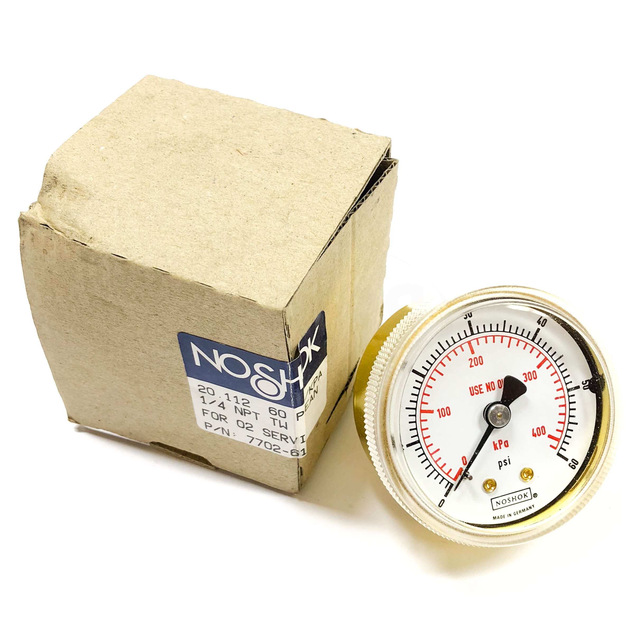 Noshok 7702-6195 Oxygen Pressure Gauge