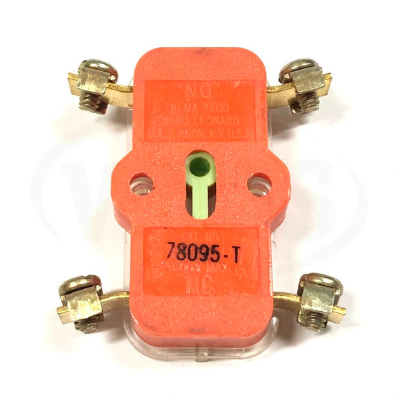 78095-T Danaher/Ward Leonard 1 NO / 1NC Auxiliary Contact, 600A