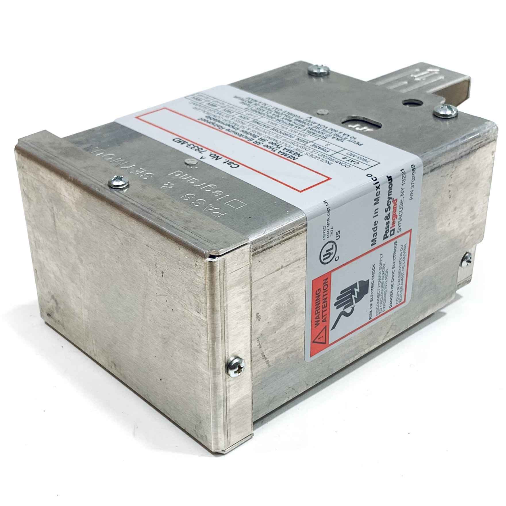 7833-MD Pass & Seymour Legrand Manual Motor Controller  3Ph, NEMA 3R 30A 600V