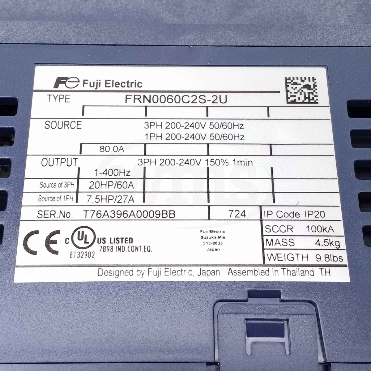 FRN0060C2S-2U 20 HP Fuji FRENIC-Mini C2 Compact Variable Frequency Dri ...