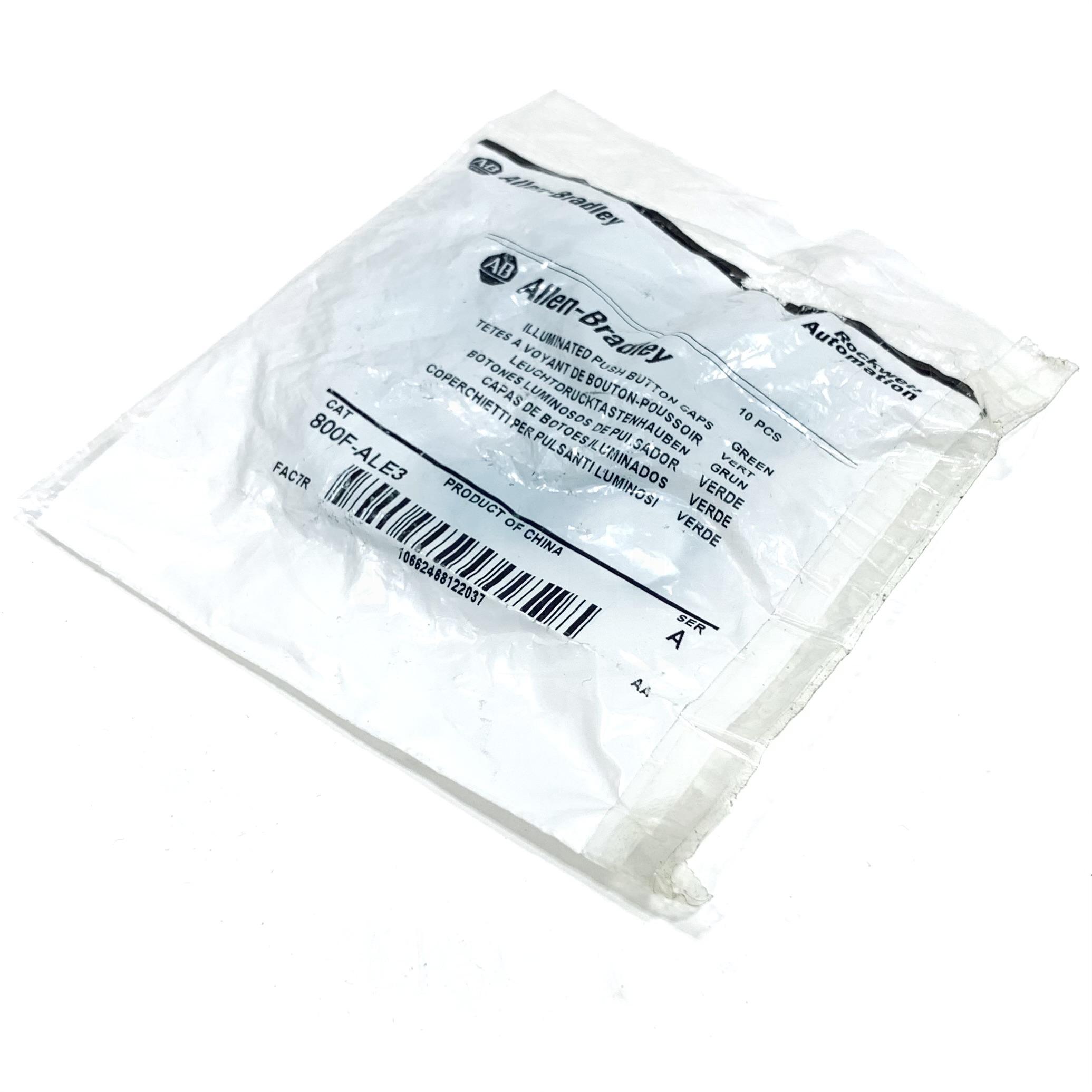 800F-ALE3 Allen Bradley Green Push Button, Pack of 10