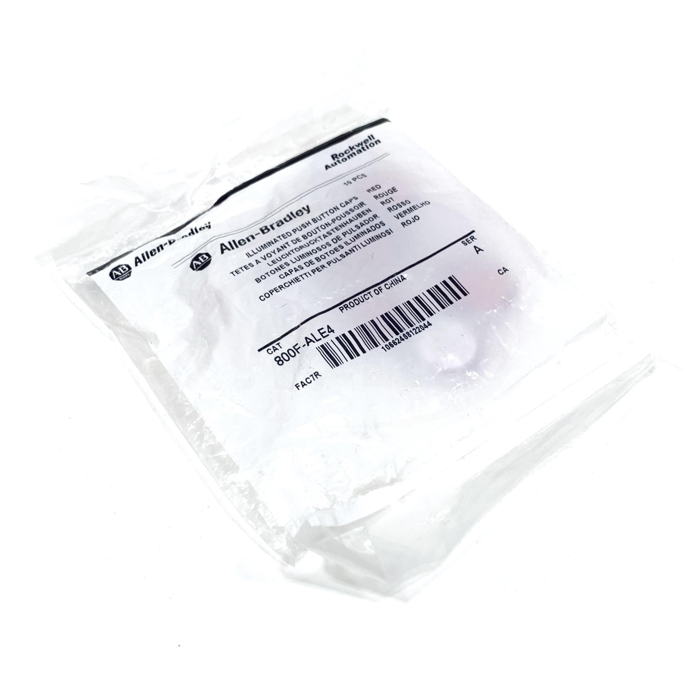 800F-ALE4 Allen Bradley Red Pushbutton, Pack of Ten - 0