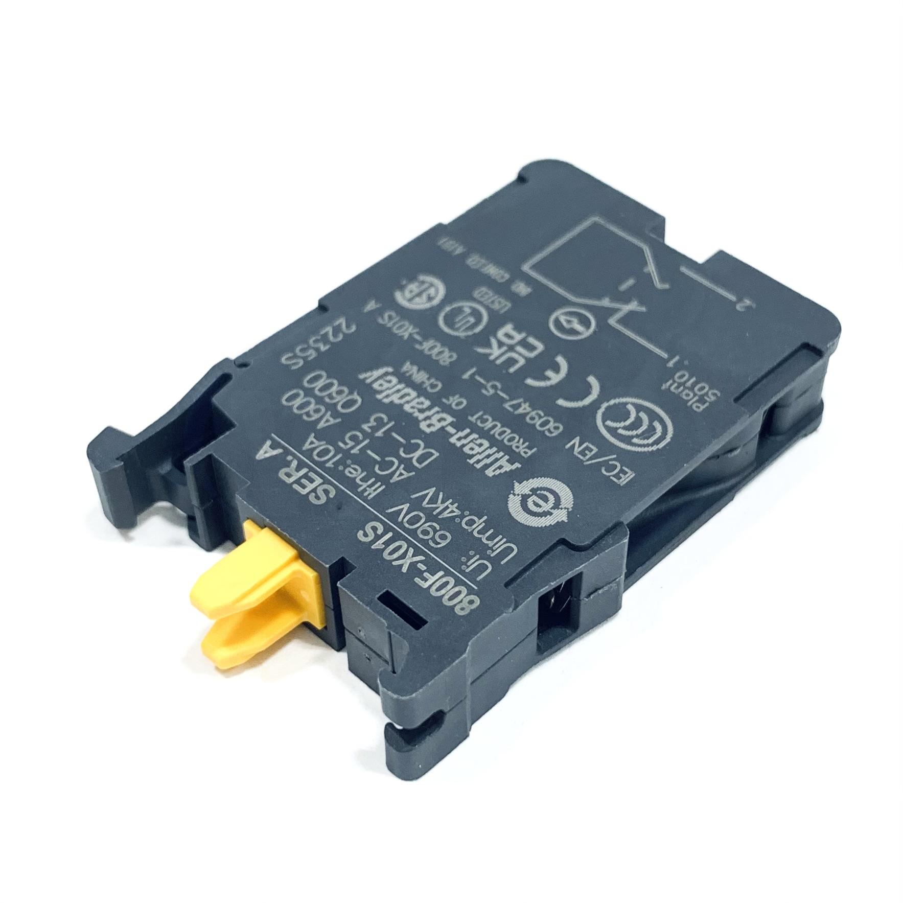 800F-X01S Allen Bradley Auxiliary Contact Block Self Monitoring,1 N.C, 22 Mm