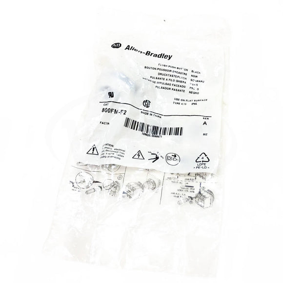 800FM-F2 Allen-Bradley Flush Push Button, Black