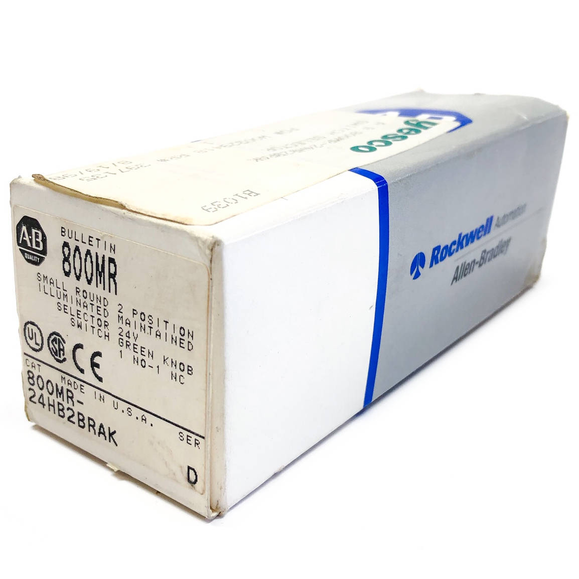 800MR-24HB2BRAK Allen-Bradley Selector Switch, Green, 24 V, 1 N.O-1 N.C.