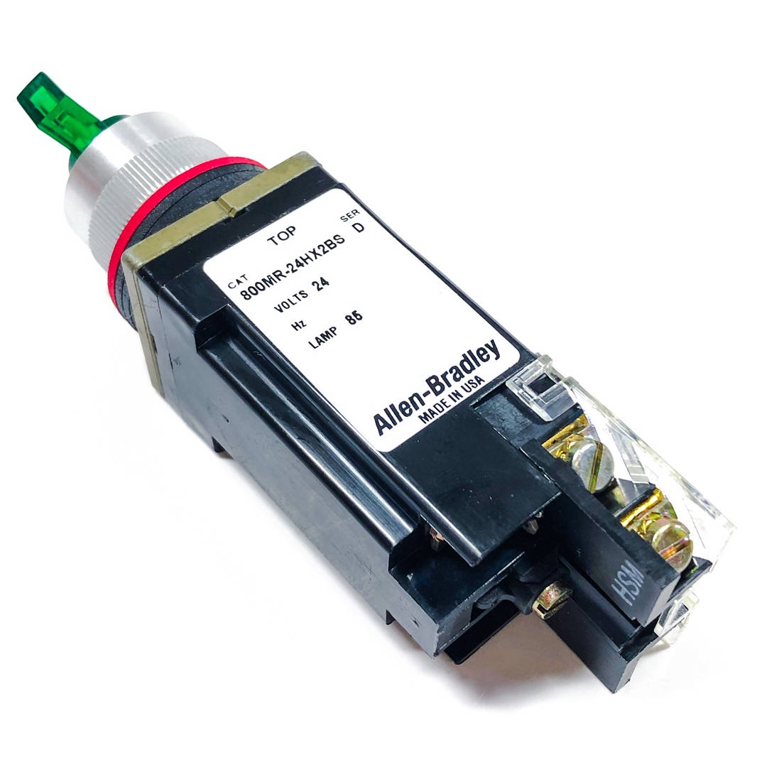 800MR-24HB2BRAK Allen-Bradley Selector Switch, Green, 24 V, 1 N.O-1 N.C.