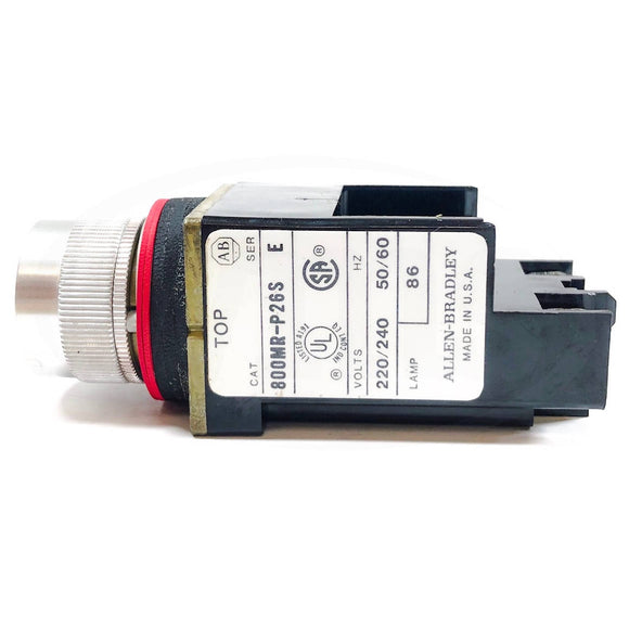 800MR-P26S Allen-Bradley Pilot Light, 240 Volt, 60/50 Hz, W/O Lens