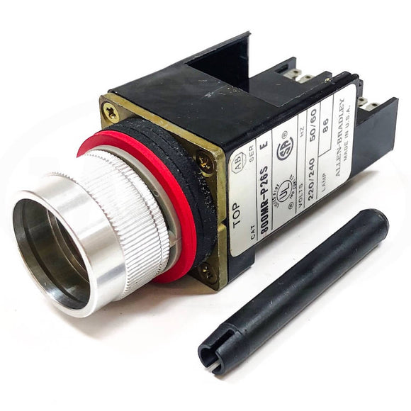 800MR-P26S Allen-Bradley Pilot Light, 240 Volt, 60/50 Hz, W/O Lens