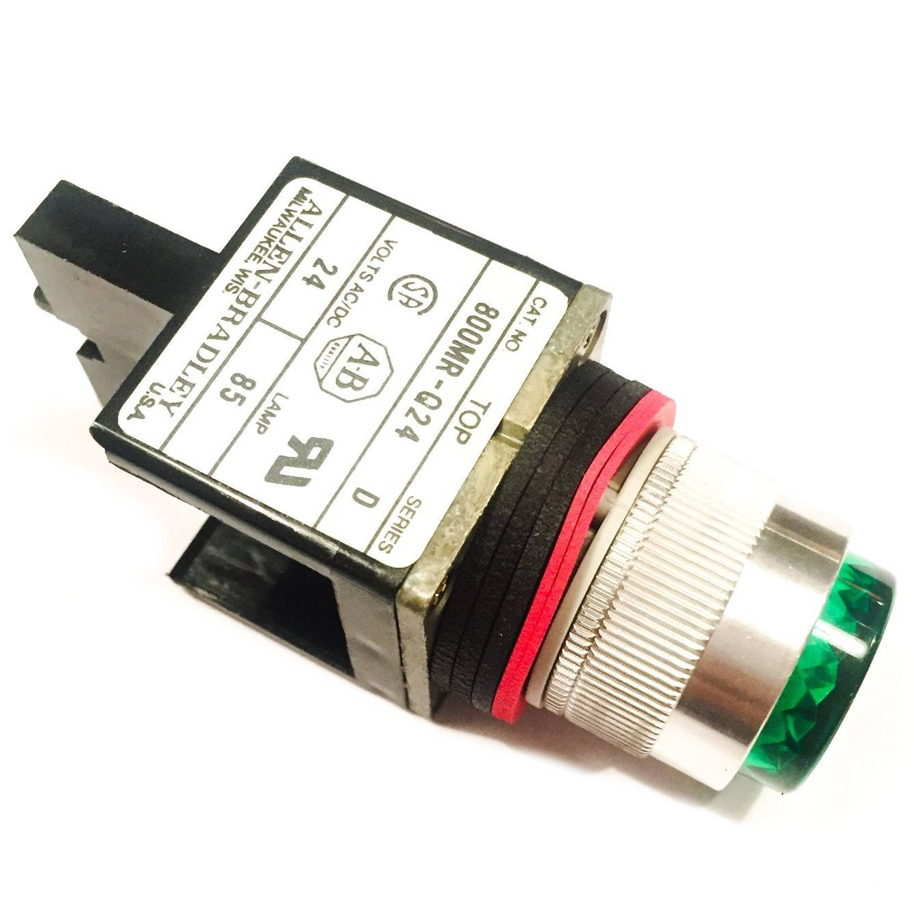 800MR-Q24G Allen-Bradley Round Pilot Light, Green