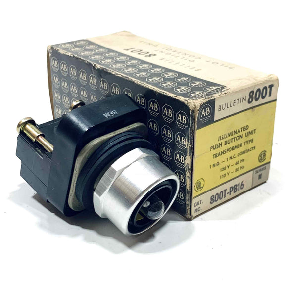 800T-PB16 Allen-Bradley Illuminated Pushbutton Unit 120V 60Hz 110V 50Hz Ser. N