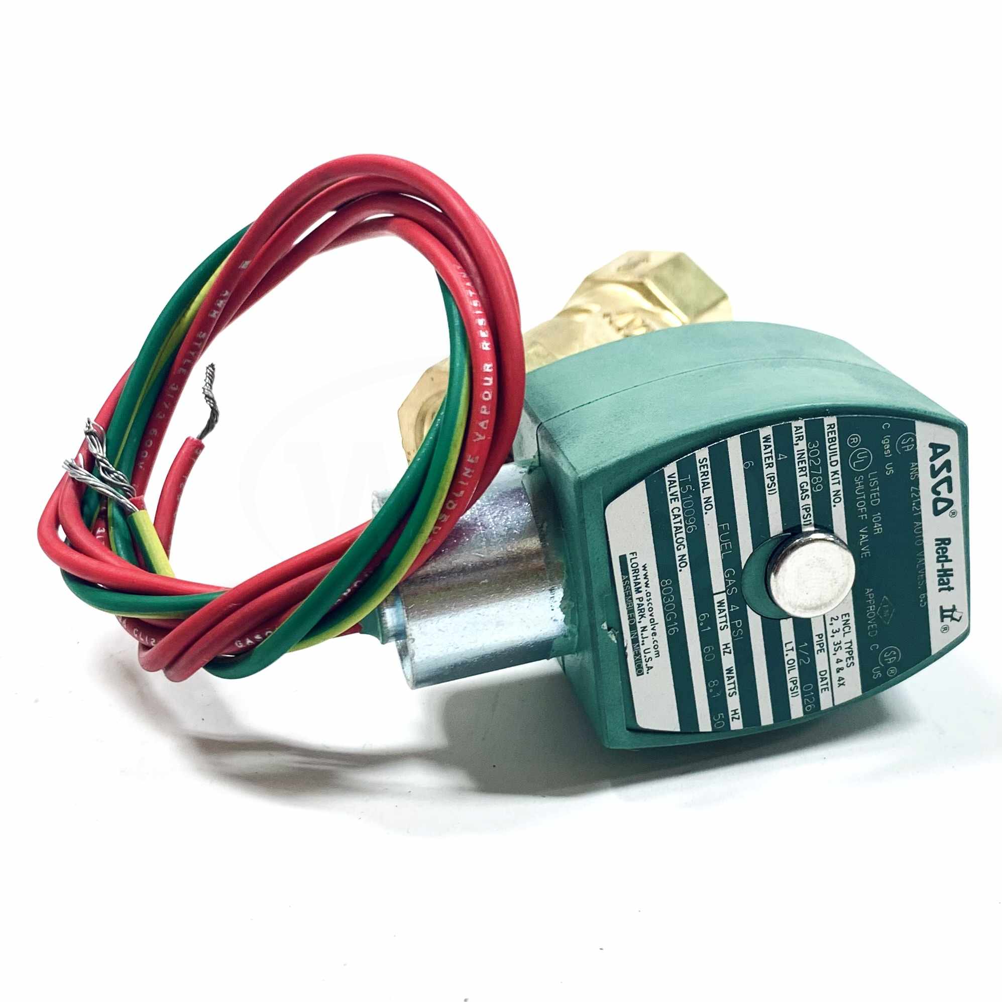 8030G16 Asco Red-Hat Solenoid Valve, 1/2" Pipe