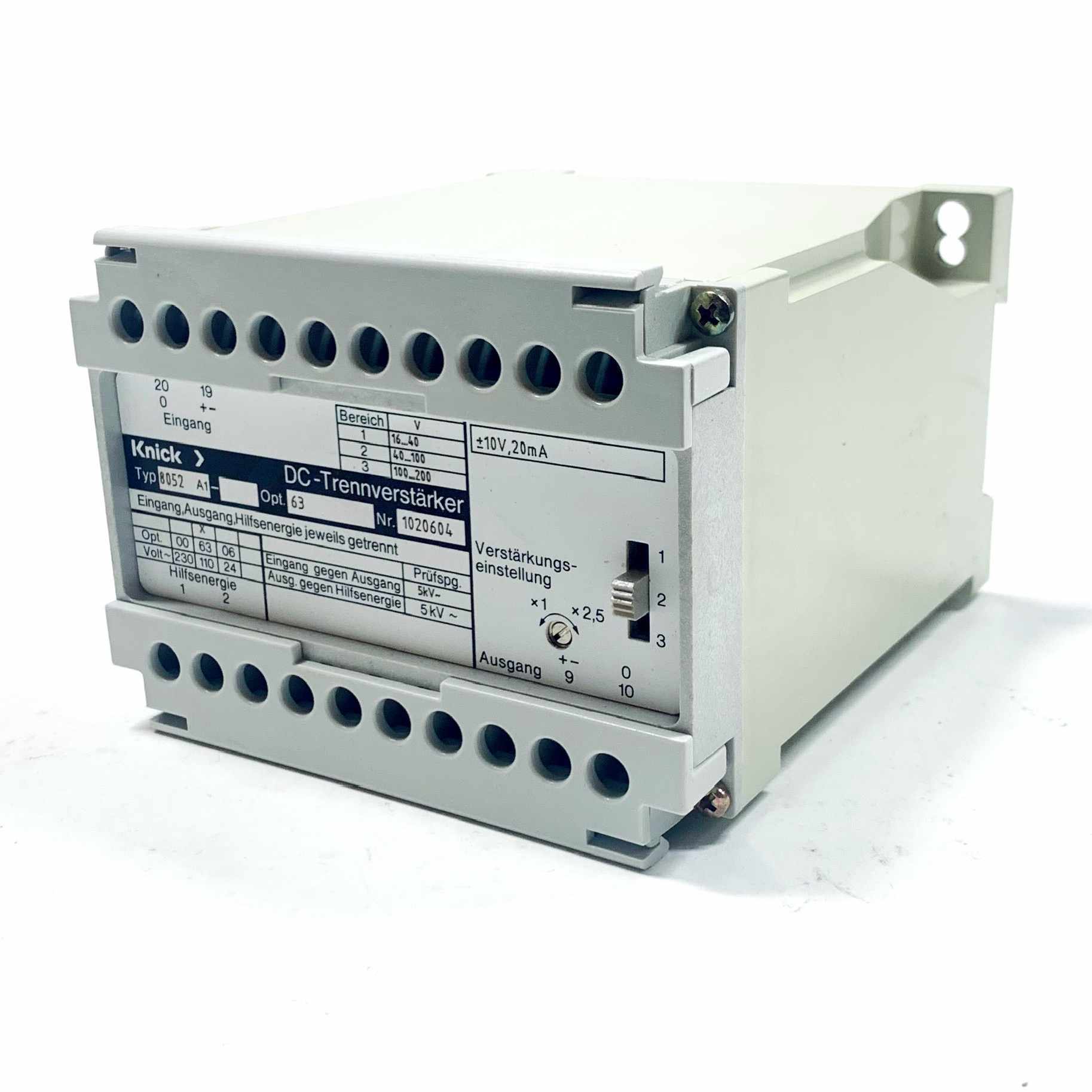 8052A1 Knick DC Isolation Amplifier Module