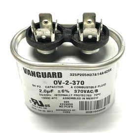 OV-2-370 Vanguard Run Capacitor, 370 Vac, 2 ?F
