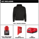 M200B-21XL Milwaukee M12 Heated Hoodie Kit, Black, XL