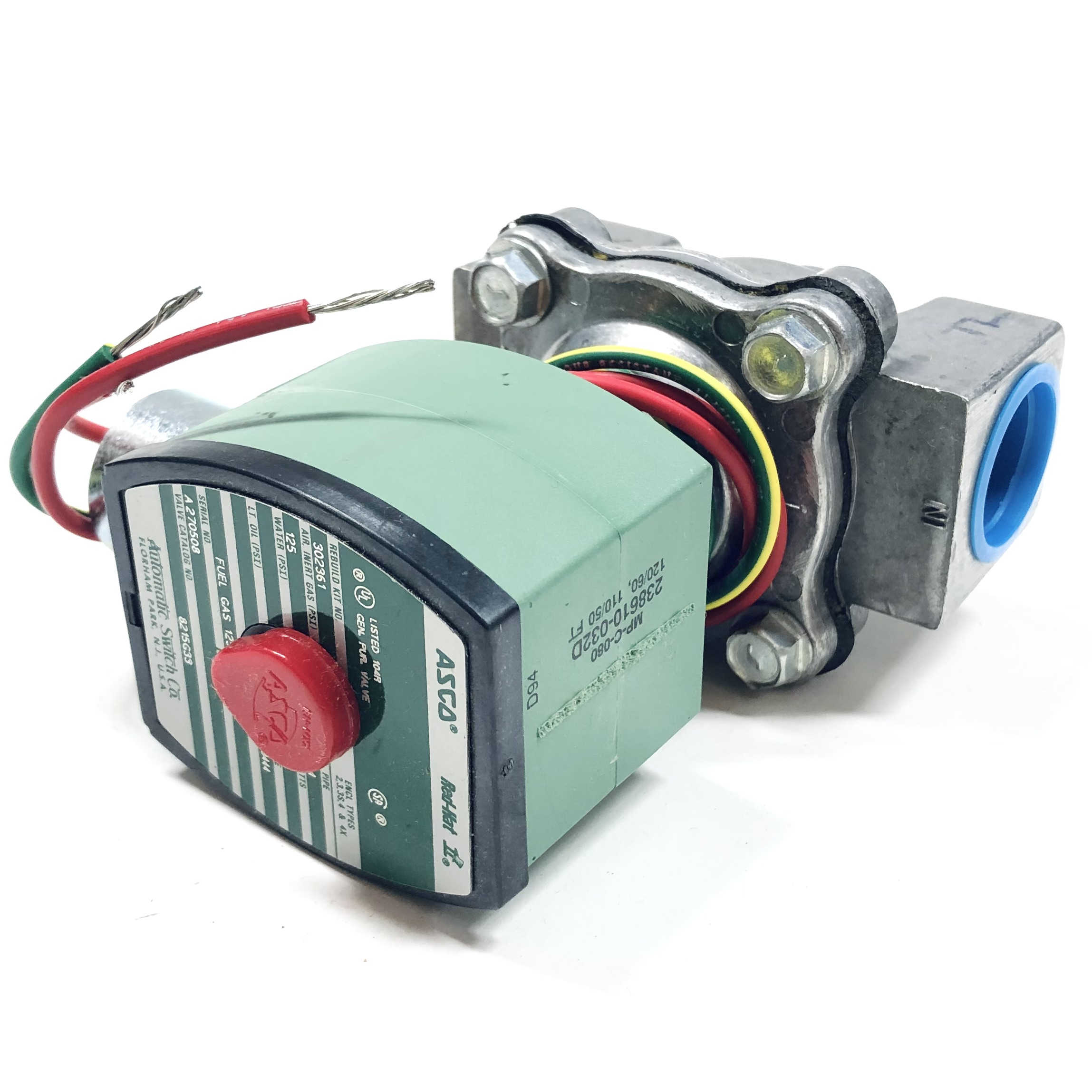 8215G33 Asco Red-Hat Solenoid Air Valve, 3/4" 10.1 Watts, 120VAC, 50/60Hz