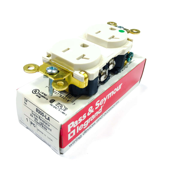 8300-LA Pass & Seymour Duplex Receptacle Light Almond