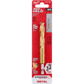 48-89-4626 Milwaukee SHOCKWAVE RED HELIX Titanium Drill Bit, 29/64"