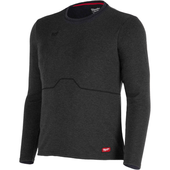 M500B-21L Milwaukee Merino Wool Heated Baselayer Top, Black, Large