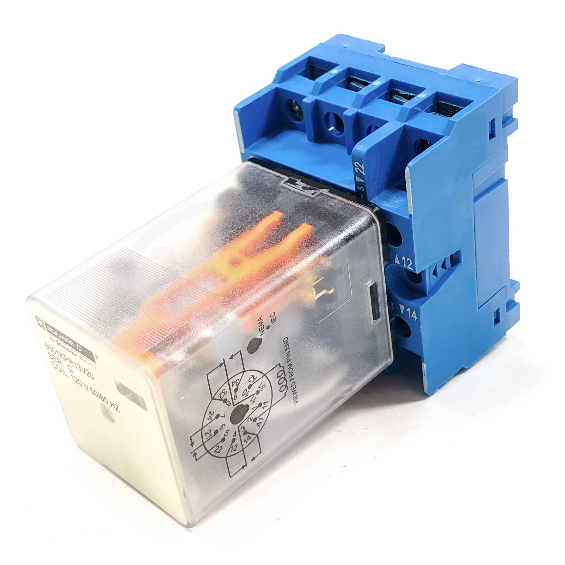 8501KPR13V20 Square D Relay, 120 V, 50/60 Hz. - 0