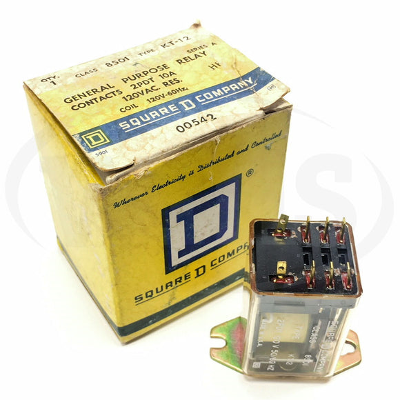 8501KT12 Square D General Purpose Relay, 2PDT
