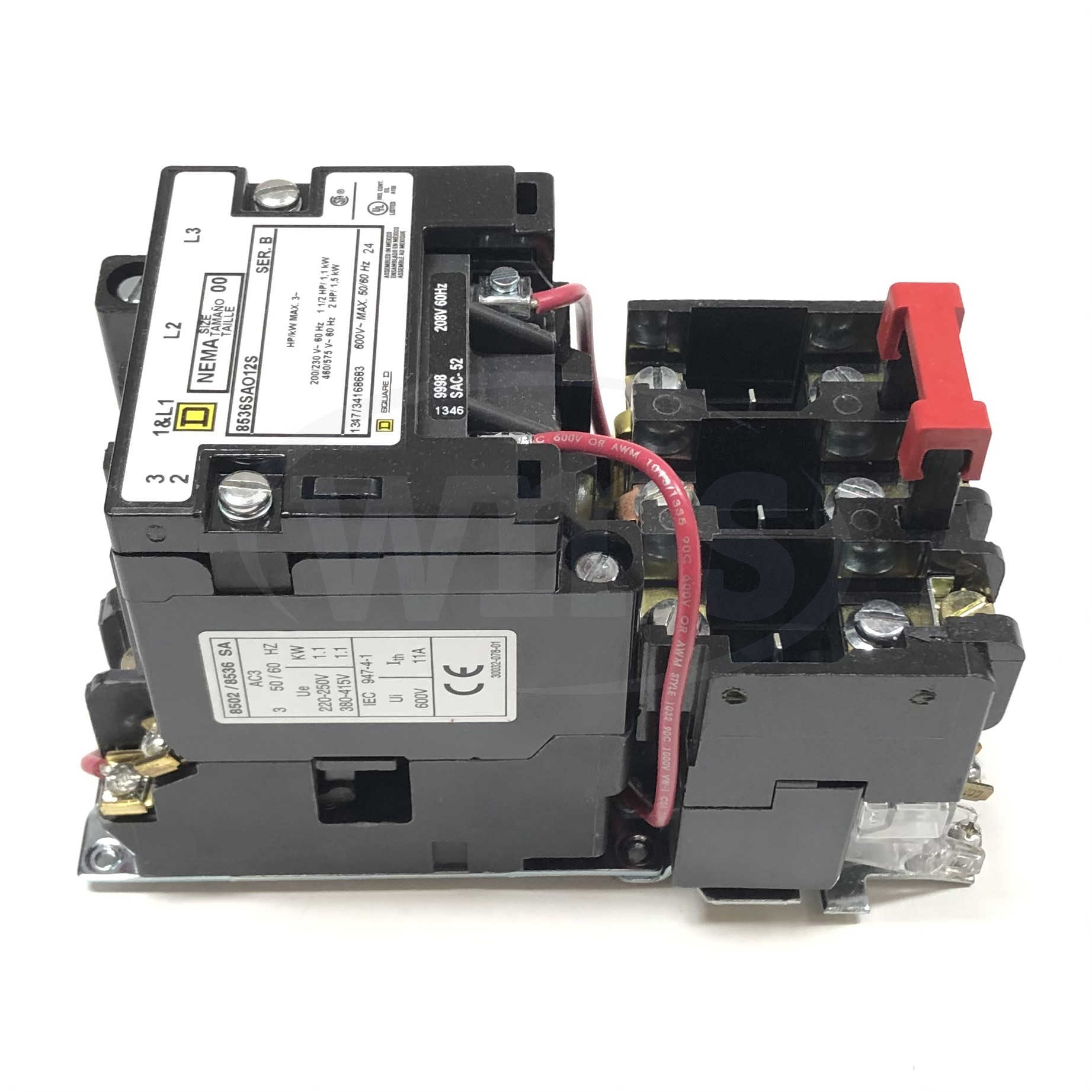 8536SA012V04S Square D Magnetic Starter, 600VAC, 9AMP, 208V. Coil