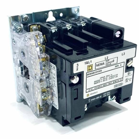 8536SBO2H30S Square D Starter 200/230V 60Hz, 460/575V 60Hz, 3 Pole, 120V Coil