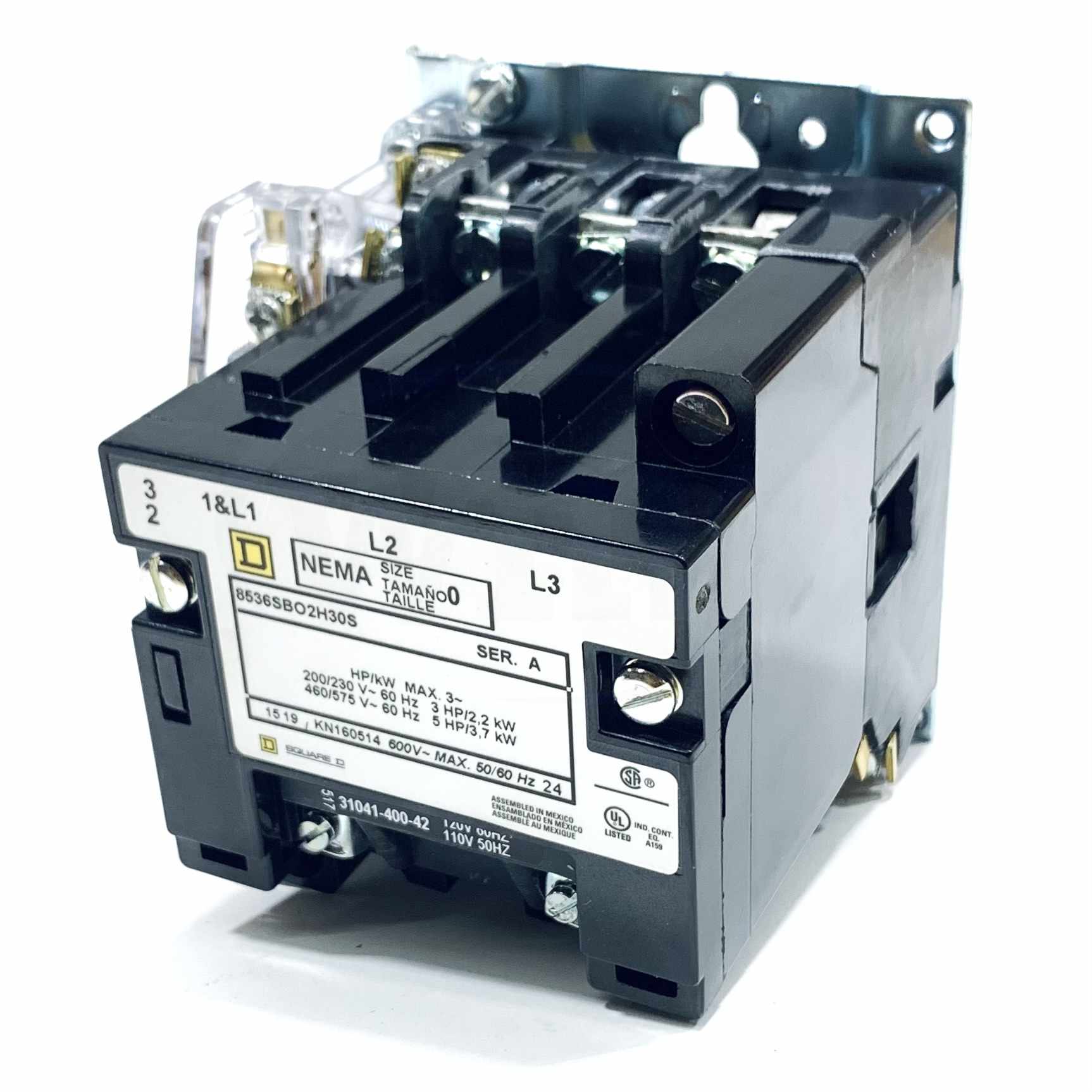8536SBO2H30S Square D Starter 200/230V 60Hz, 460/575V 60Hz, 3 Pole, 120V Coil - 0