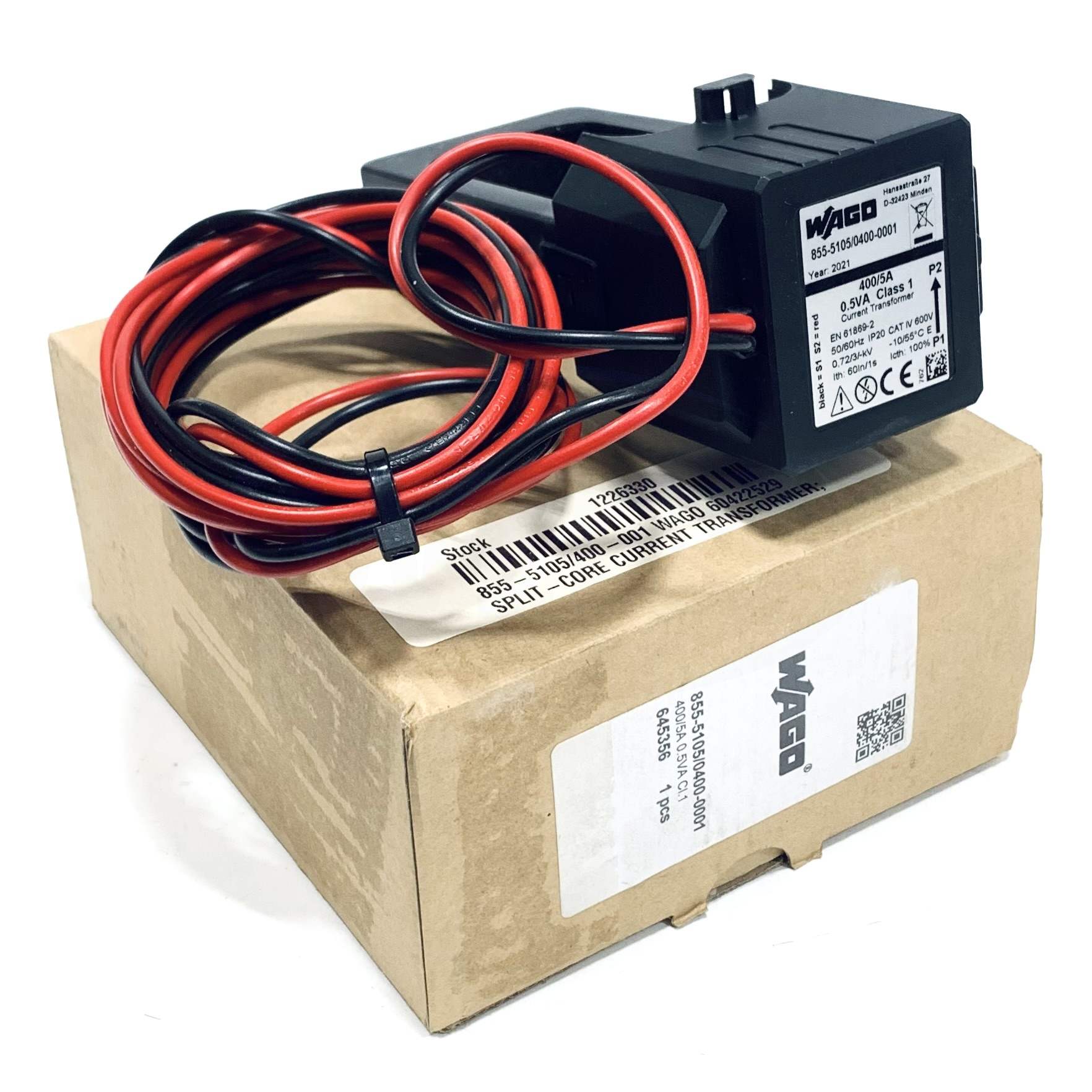 855-5105/0400-0001 Wago Transformer 400 A Current Sense 50Hz-60Hz