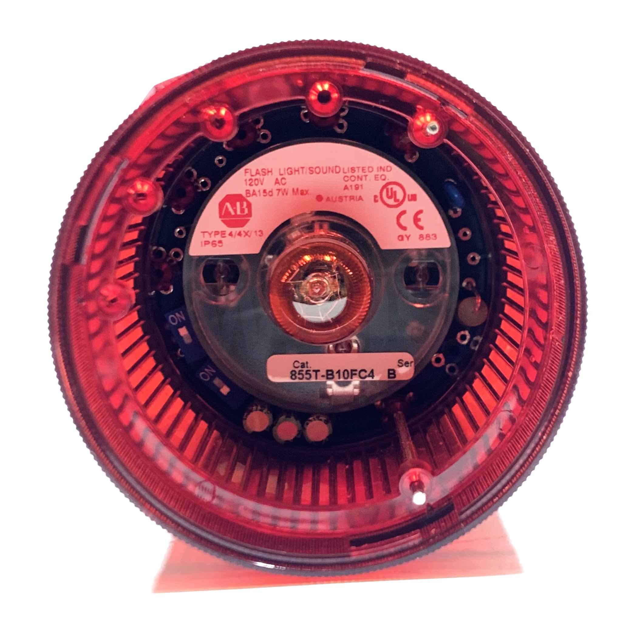 855T-B10FC4 Allen-Bradley Red Stack Light, Series B