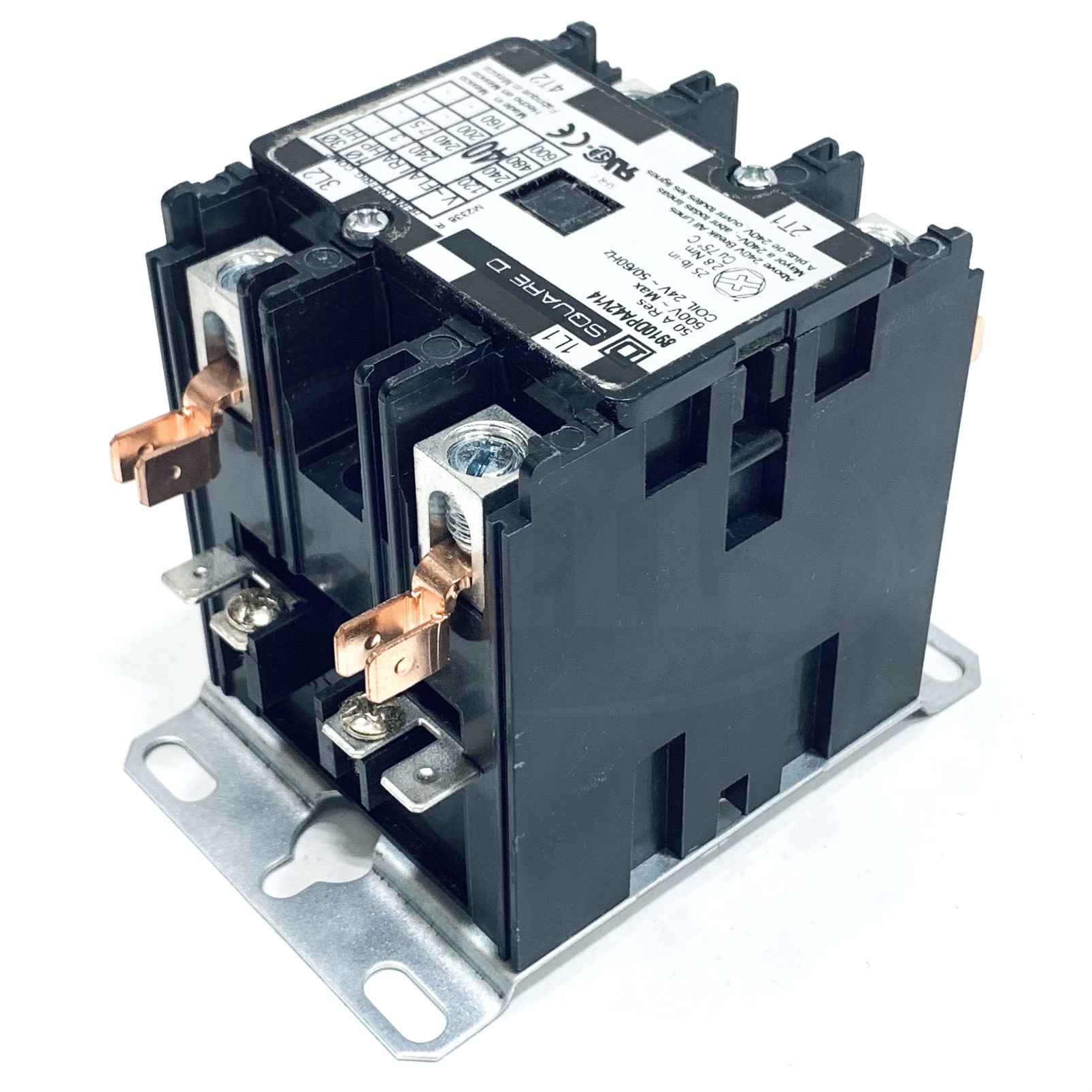 8910DPA42V14 Square D Definite Purpose Contactor, 2-Pole, 600V Max, 50A - 0