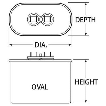 OV-40-370 Vanguard Run Capacitor, 370 Vac, 40 ?F