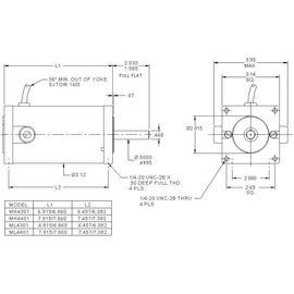ML4301 WEG 1/8HP Permanent Magnet DC Electric Motor, 1800RPM