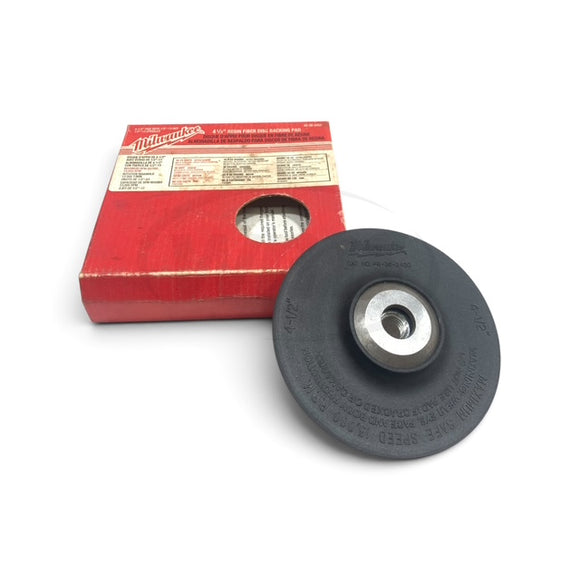 49-6-3452 Milwaukee 4 1/2" Resin Fiber Disc Backing Pad