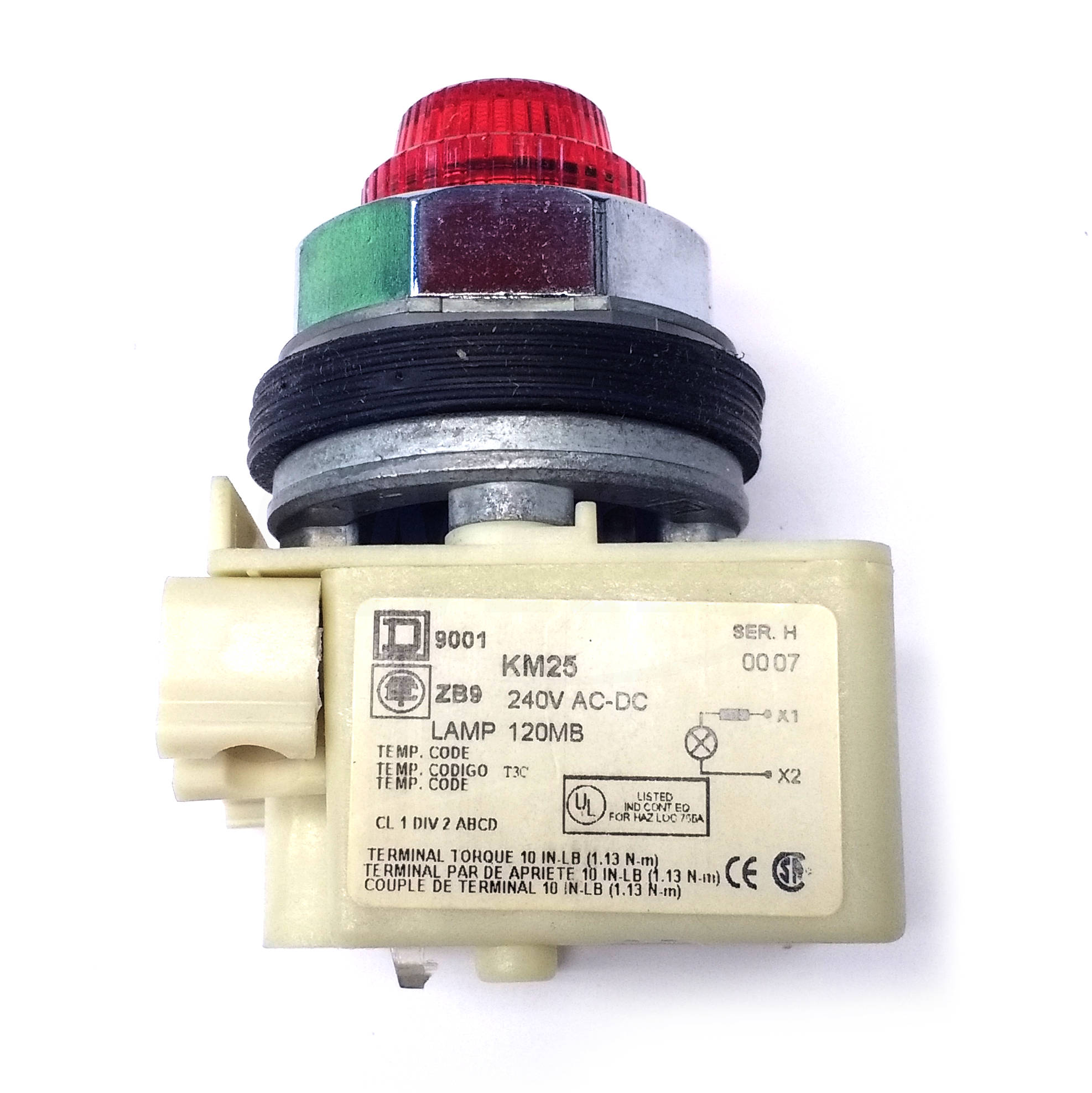 9001KP25R31 Square D Octagonal Pilot Light
