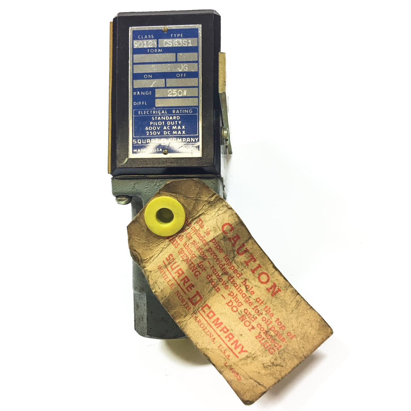 9012CSG3S1 Square D Pressure Switch, Class 9012