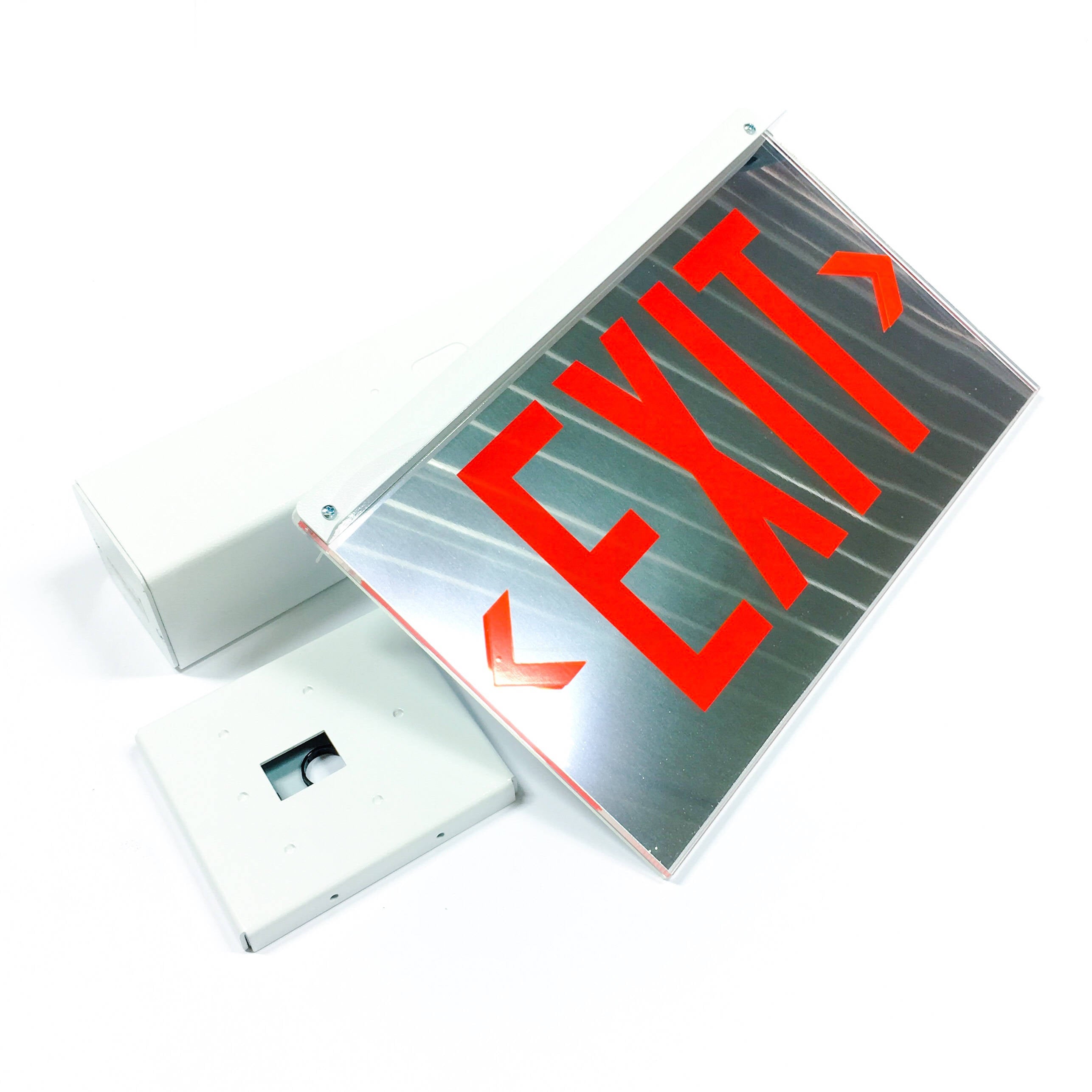 902E-U-WB-RM-WG Exitronix LED Edge-Lit Exit Sign - 0