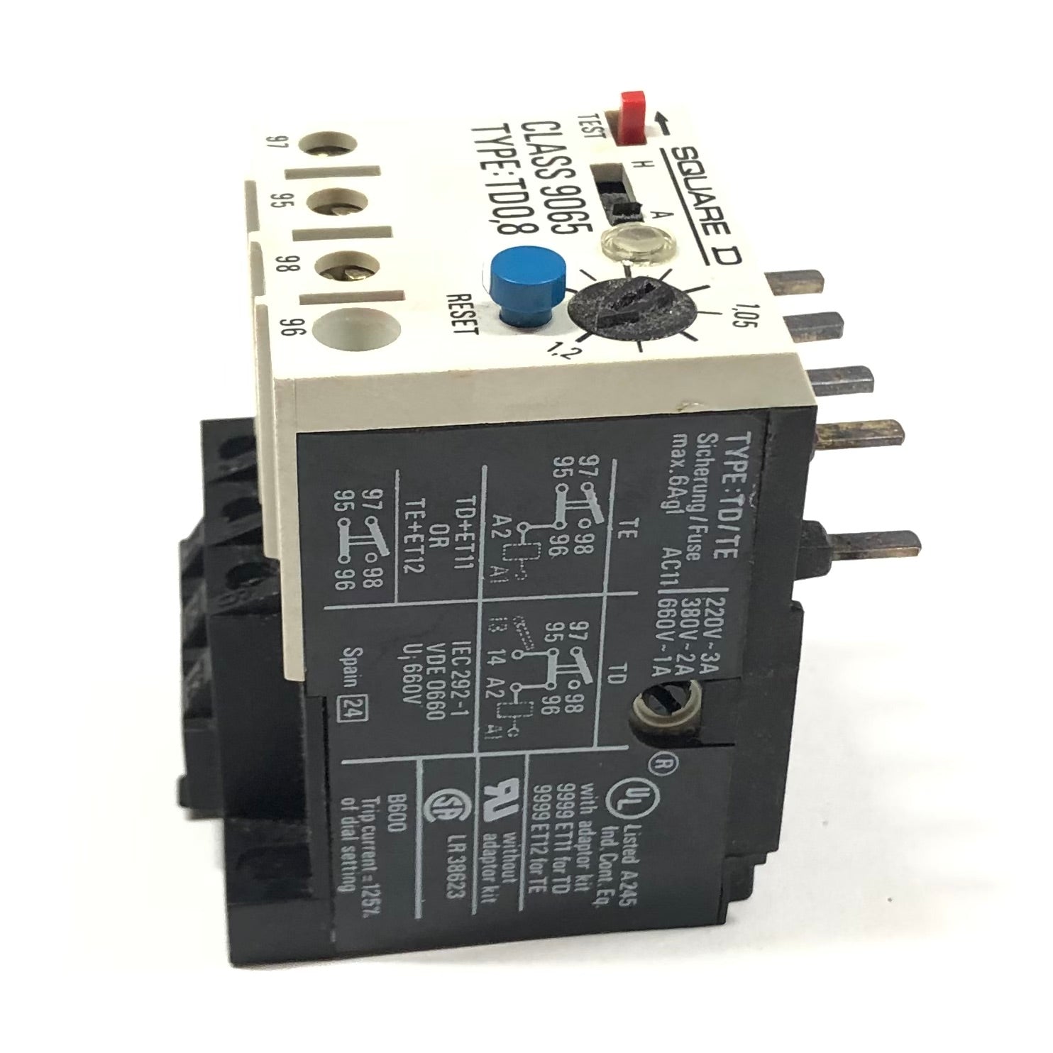 9065-TD0.8 Square D Thermal Overload Relay
